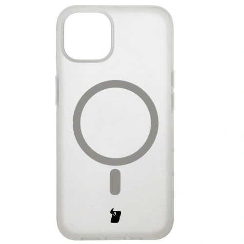 Etui z pierścieniem magnetycznym Bizon Case MatteO do Apple iPhone 14 / Phone 13 półprzezroczyste z przezroczystą ramką