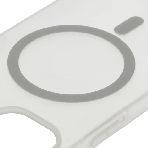 Etui z pierścieniem magnetycznym Bizon Case MatteO do Apple iPhone 14 / Phone 13 półprzezroczyste z przezroczystą ramką