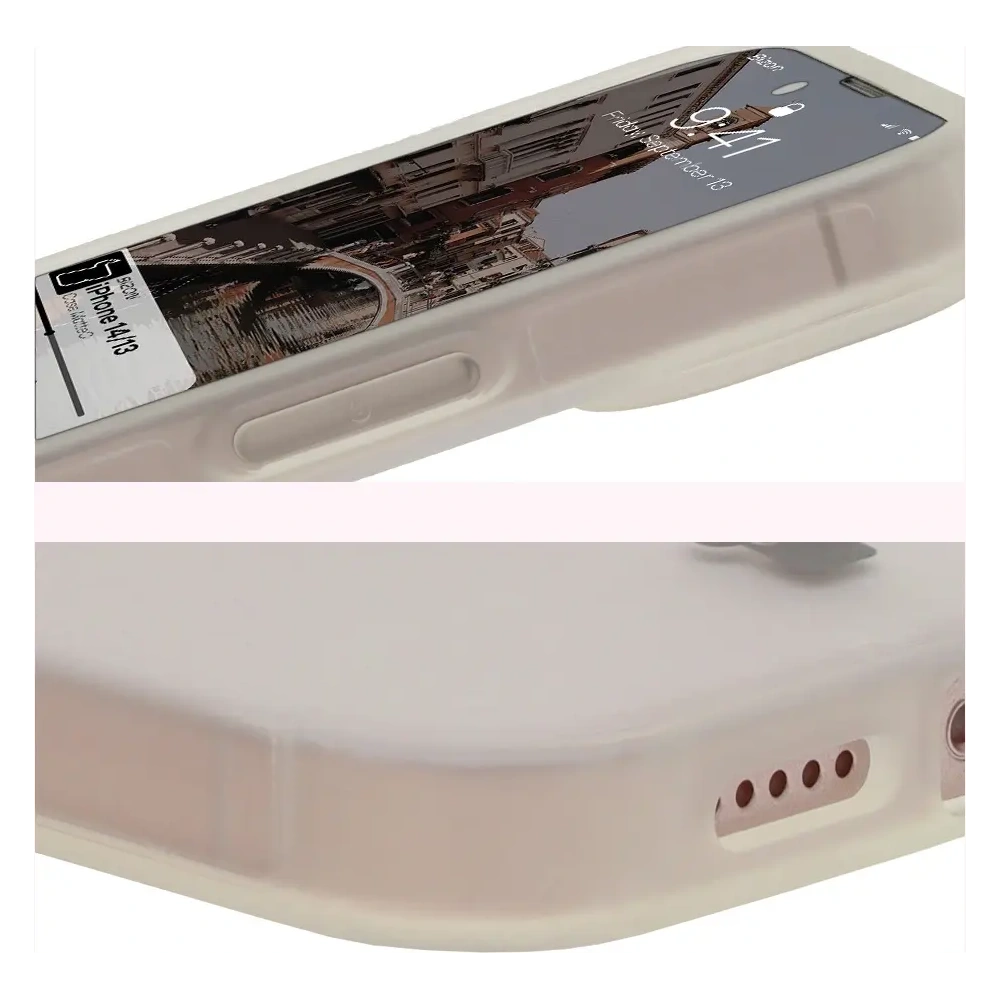 Hurtownia GSM - Etui s magnetickým kroužkem Bizon Case MatteO pro Apple iPhone 14 / Phone 13 poloprůhledné s průhledným rámem - BIZ7144 - {ean13} - Hurt