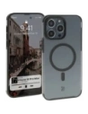 Etui z pierścieniem magnetycznym Bizon Case MatteO do Apple iPhone 14 Pro Max półprzezroczyste z czarną ramką