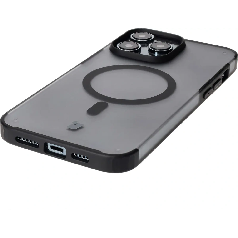 Hurtownia GSM - Etui z pierścieniem magnetickým Bizon Case MatteO do Apple iPhone 14 Pro Max poloprůhledné s černým rámečkem - BIZ7145 - {ean13} - Hurt