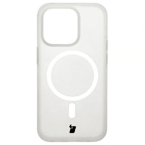 Etui z pierścieniem magnetycznym Bizon Case MatteO do Apple iPhone 14 Pro półprzezroczyste z przezroczystą ramką