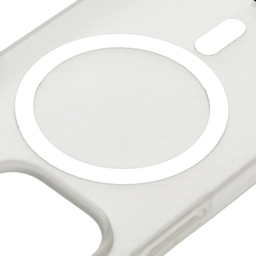 Etui z pierścieniem magnetycznym Bizon Case MatteO do Apple iPhone 14 Pro półprzezroczyste z przezroczystą ramką