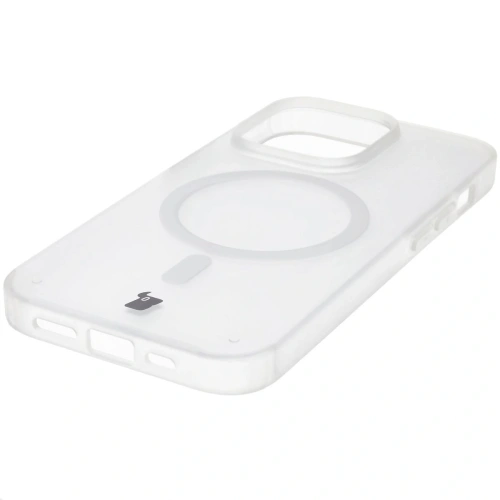 Etui z pierścieniem magnetycznym Bizon Case MatteO do Apple iPhone 14 Pro półprzezroczyste z przezroczystą ramką