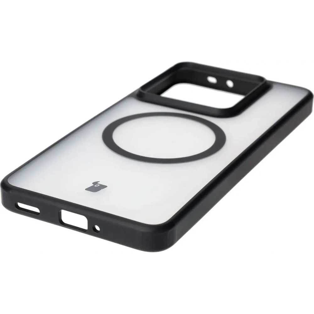 Hurtownia GSM - Etui s magnetickým kroužkem Bizon Case MatteO pro Xiaomi 14T Pro poloprůhledné s černým rámem - BIZ7149 - {ean13} - Hurt