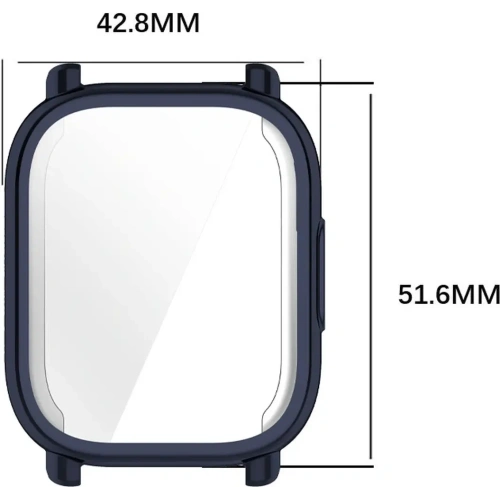 Etui z osłoną ekranu Bizon Case Watch Felipe do Xiaomi Redmi Watch 5 Active niebieskie