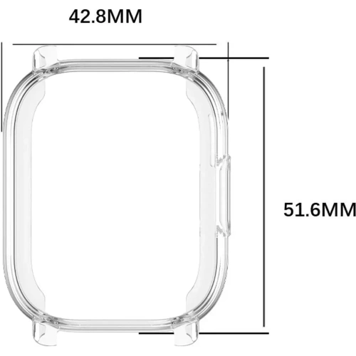 Etui z osłoną ekranu Bizon Case Watch Felipe do Xiaomi Redmi Watch 5 Active przeźroczyste