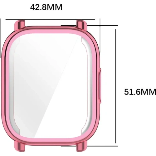 Etui z osłoną ekranu Bizon Case Watch Felipe do Xiaomi Redmi Watch 5 Active różowe