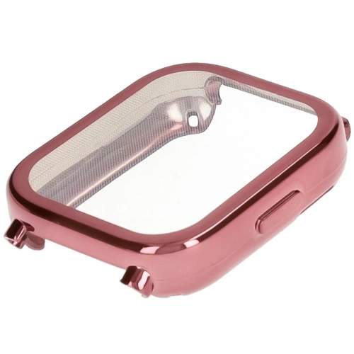 Etui z osłoną ekranu Bizon Case Watch Felipe do Xiaomi Redmi Watch 5 Active różowe