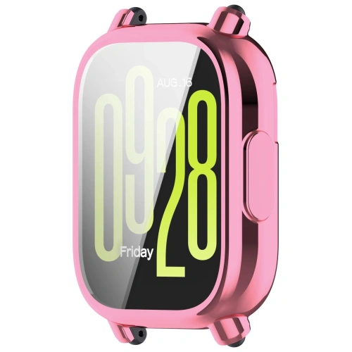 Etui z osłoną ekranu Bizon Case Watch Felipe do Xiaomi Redmi Watch 5 Active różowe