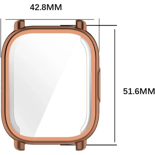 Etui z osłoną ekranu Bizon Case Watch Felipe do Xiaomi Redmi Watch 5 Active różowozłote