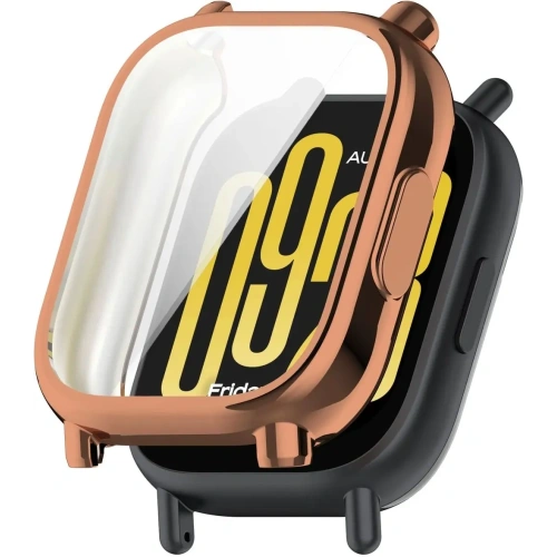 Etui z osłoną ekranu Bizon Case Watch Felipe do Xiaomi Redmi Watch 5 Active różowozłote