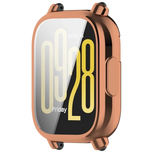 Etui z osłoną ekranu Bizon Case Watch Felipe do Xiaomi Redmi Watch 5 Active różowozłote