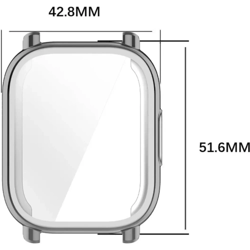 Etui z osłoną ekranu Bizon Case Watch Felipe do Xiaomi Redmi Watch 5 Active srebrne