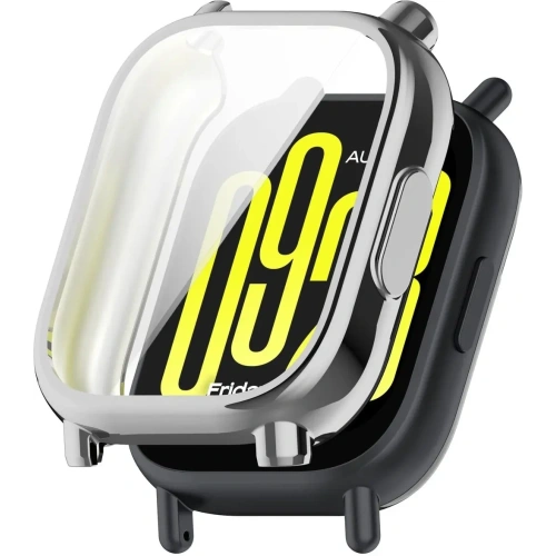 Etui z osłoną ekranu Bizon Case Watch Felipe do Xiaomi Redmi Watch 5 Active srebrne