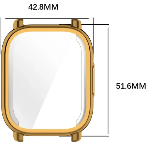 Etui z osłoną ekranu Bizon Case Watch Felipe do Xiaomi Redmi Watch 5 Active złote