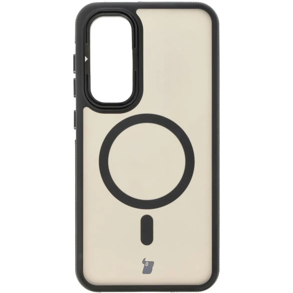 Hurtownia GSM - Etui z podstawką i pierścieniem magnetycznym Bizon Case Eclipse do Samsung Galaxy S24 FE przydymione z czarną ramką - BIZ7159 - {ean13} - Hurt