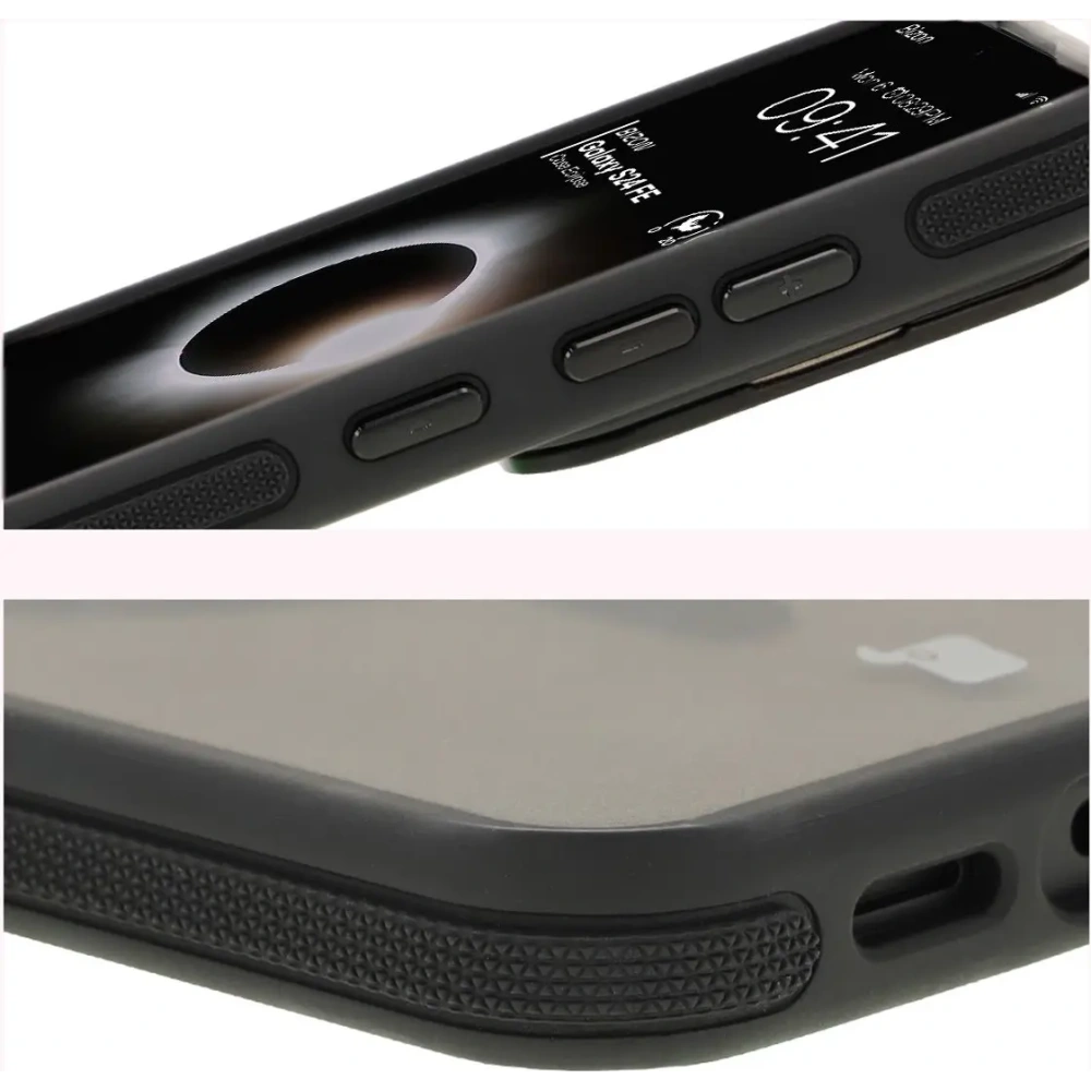 Hurtownia GSM - Etui z podstawką i pierścieniem magnetycznym Bizon Case Eclipse do Samsung Galaxy S24 FE przydymione z czarną ramką - BIZ7159 - {ean13} - Hurt