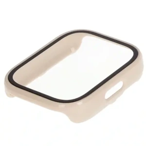 Etui ze szkłem do zegarka Bizon Case+Glass Watch do Xiaomi Redmi Watch 5 Active beżowe