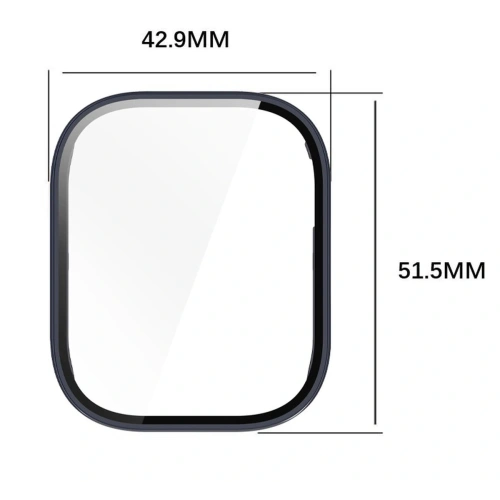 Etui ze szkłem do zegarka Bizon Case+Glass Watch do Xiaomi Redmi Watch 5 Active niebieskie