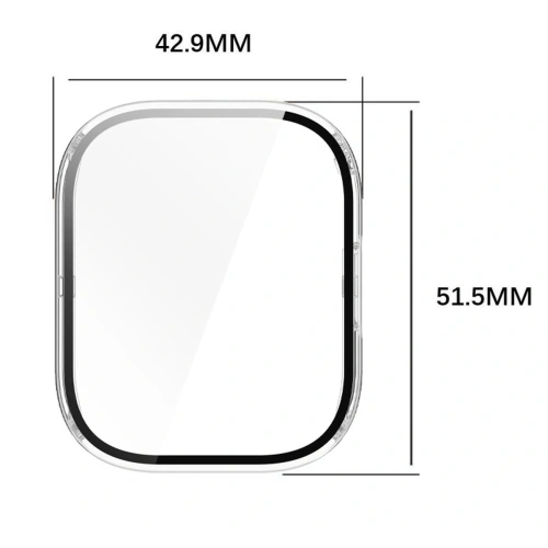 Etui ze szkłem do zegarka Bizon Case+Glass Watch do Xiaomi Redmi Watch 5 Active przezroczyste