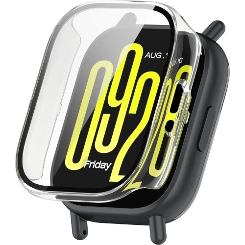 Etui ze szkłem do zegarka Bizon Case+Glass Watch do Xiaomi Redmi Watch 5 Active przezroczyste