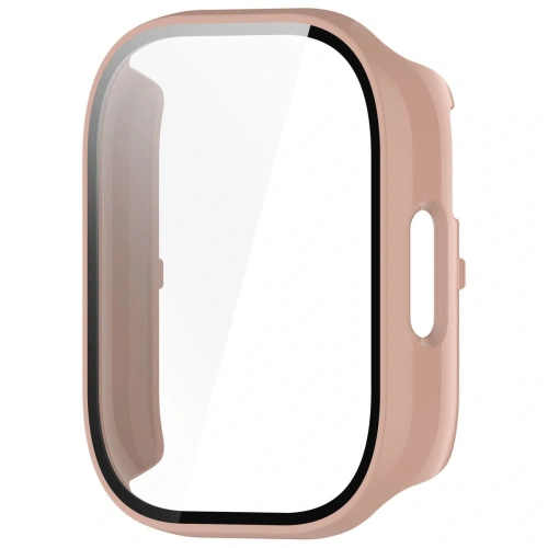 Etui ze szkłem do zegarka Bizon Case+Glass Watch do Xiaomi Redmi Watch 5 Active różowe