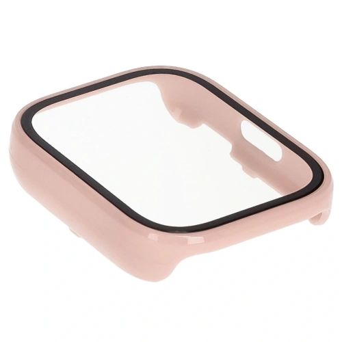 Etui ze szkłem do zegarka Bizon Case+Glass Watch do Xiaomi Redmi Watch 5 Active różowe