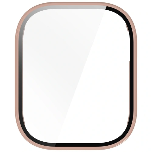 Etui ze szkłem do zegarka Bizon Case+Glass Watch do Xiaomi Redmi Watch 5 Active różowe