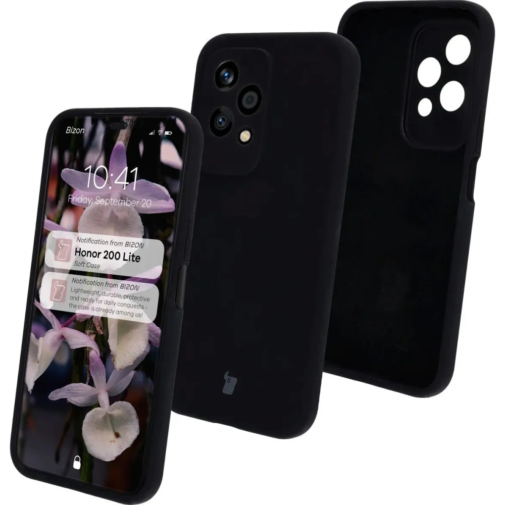 Hurtownia GSM - Silikonowe etui Bizon Soft Case do Honor 200 Lite czarne - BIZ7170 - {ean13} - Hurt