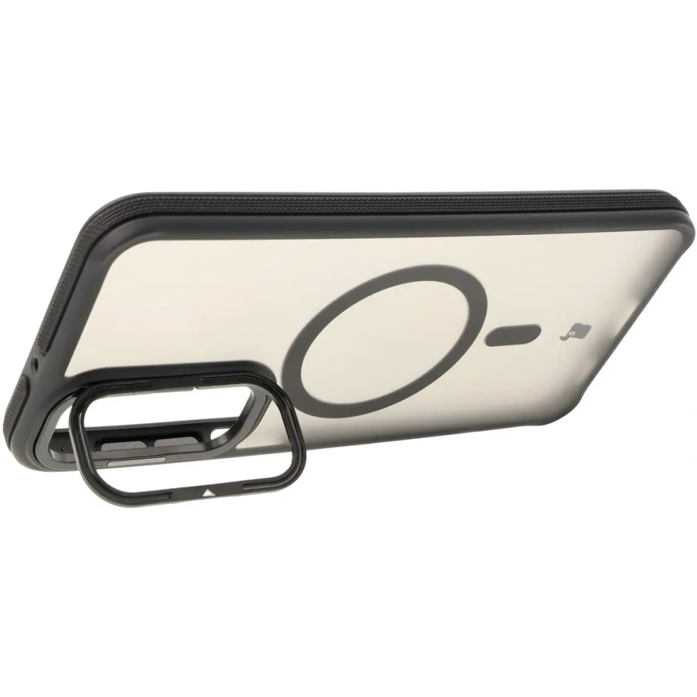 Hurtownia GSM - Etui z podstawką i pierścieniem magnetycznym Bizon Case Eclipse do Samsung Galaxy A16 4G/5G przydymione z czarną ramką - BIZ7173 - {ean13} - Hurt