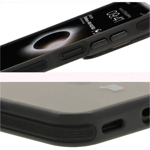 Etui z podstawką i pierścieniem magnetycznym Bizon Case Eclipse do Samsung Galaxy A16 4G/5G przydymione z czarną ramką