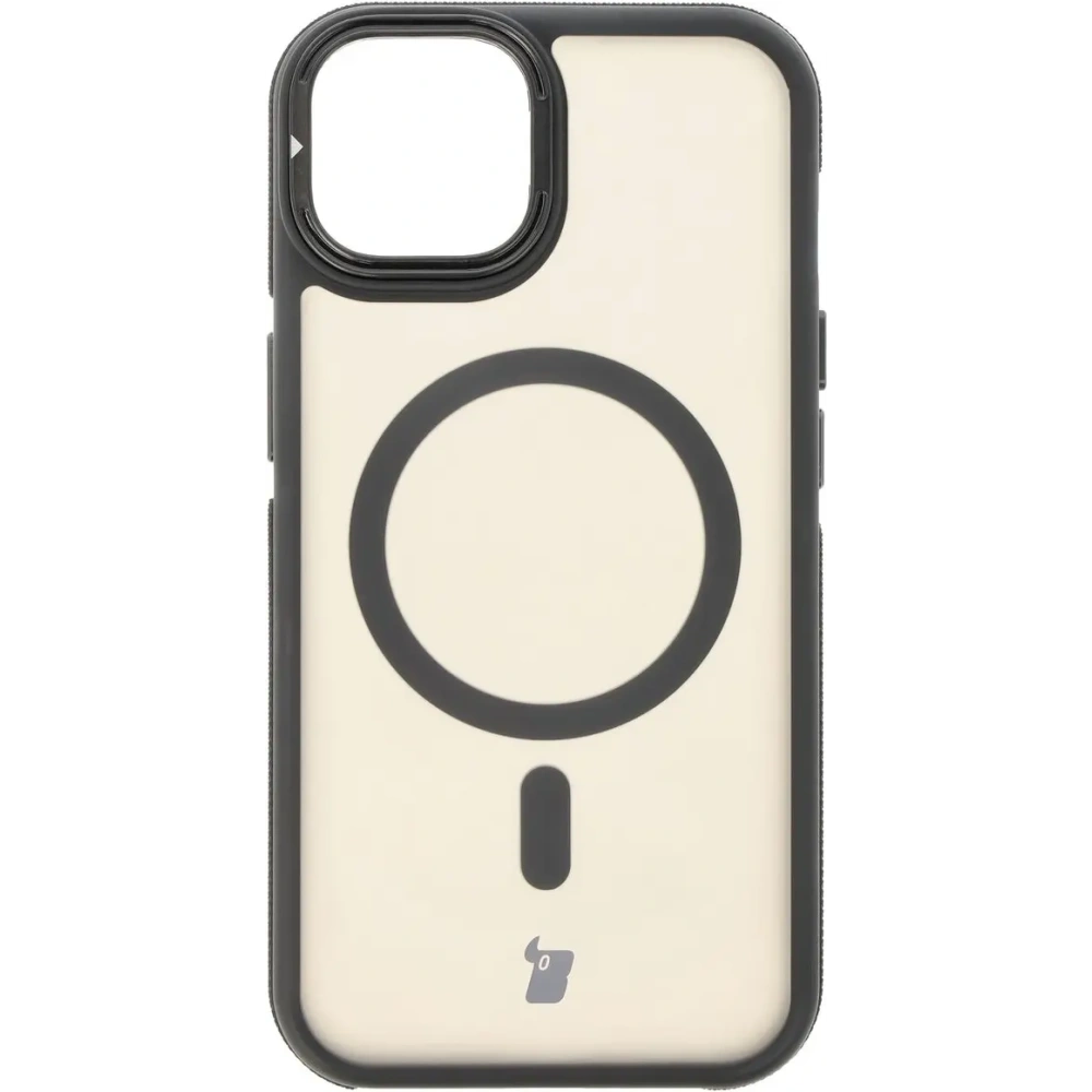 Hurtownia GSM - Etui s podstavcem a magnetickým kroužkem Bizon Case Eclipse pro Apple iPhone 14 / Apple iPhone 13 kouřové s černým rámem - BIZ7176 - {ean13} - Hurt