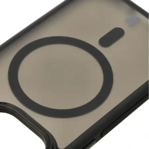 Hurtownia GSM - Etui z podstawką i pierścieniem magnetycznym Bizon Case Eclipse do Apple iPhone 15 Pro przydymione z czarną ramką - BIZ7177 - {ean13} - Hurt