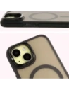 Hurtownia GSM - Etui z podstawką i pierścieniem magnetycznym Bizon Case Eclipse do Apple iPhone 15 przydymione z czarną ramką - BIZ7178 - {ean13} - Hurt