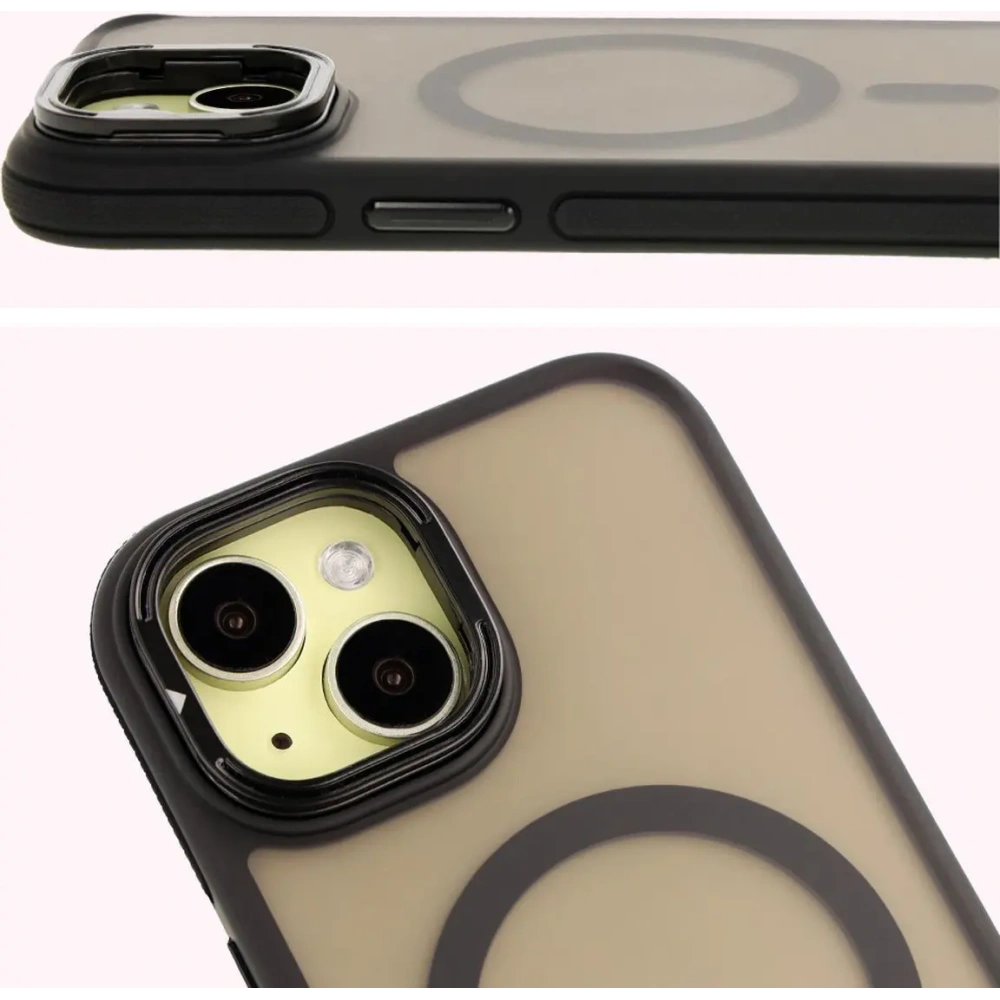 Hurtownia GSM - Bizon Case Eclipse Apple iPhone 15 fumuriu cu un cadru negru - BIZ7178 - {ean13} - Hurt