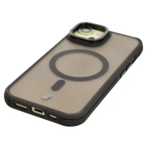 Hurtownia GSM - Etui s podstavcem a magnetickým kroužkem Bizon Case Eclipse pro Apple iPhone 15 kouřové s černým rámečkem - BIZ7178 - {ean13} - Hurt
