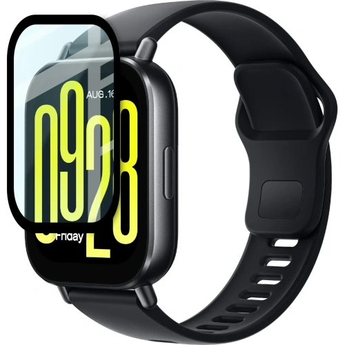 Szkło hybrydowe Bizon Glass Watch Edge Hybrid do Xiaomi Redmi Watch 5 Active czarne