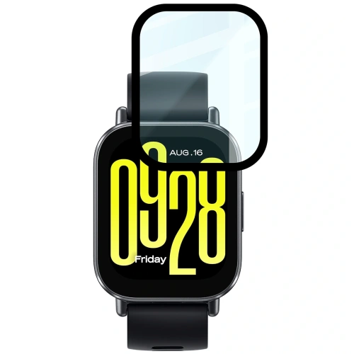 Szkło hybrydowe Bizon Glass Watch Edge Hybrid do Xiaomi Redmi Watch 5 Active czarne