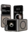 Bizon Case Eclipse Samsung Galaxy Z Flip6 rauchig mit einem schwarzen Rahmen