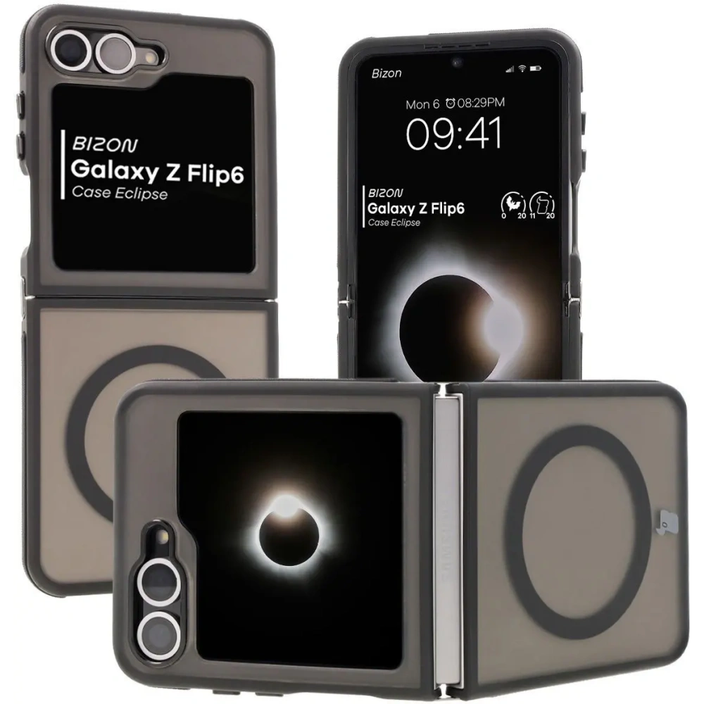 Hurtownia GSM - Bizon Case Eclipse Samsung Galaxy Z Flip6 rauchig mit einem schwarzen Rahmen - BIZ7183 - {ean13} - Hurt