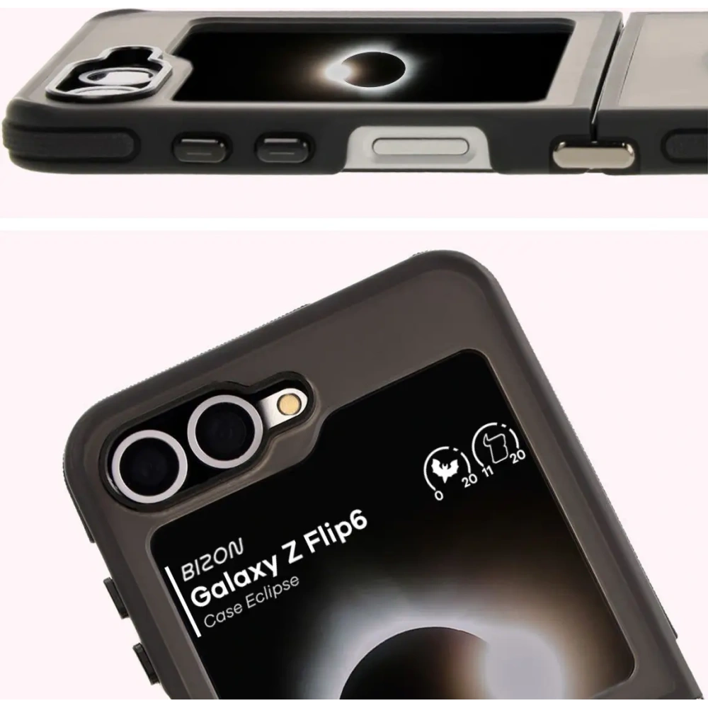 Hurtownia GSM - Bizon Case Eclipse Samsung Galaxy Z Flip6 rauchig mit einem schwarzen Rahmen - BIZ7183 - {ean13} - Hurt