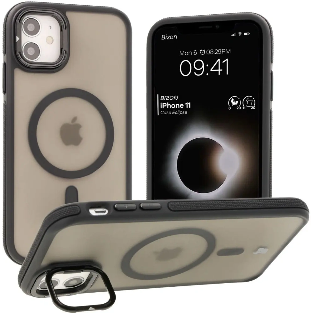 Wholesale Bizon Case Eclipse Apple iPhone 11 smoky with a black frame - BIZ7184 - {ean13} - Hurt