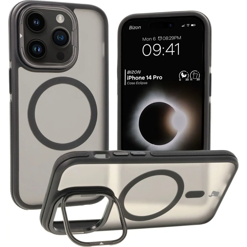 Hurtownia GSM - Bizon Case Eclipse Apple iPhone 14 Pro fumuriu cu un cadru negru - BIZ7186 - {ean13} - Hurt