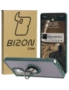 Hurtownia GSM - Etui z uchwytem na palec Bizon Case Hybrid Ring do Samsung Galaxy S25 Ultra kouřové s tmavě zeleným rámečkem - BIZ7187 - {ean13} - Hurt