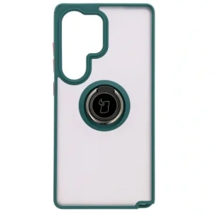 Hurtownia GSM - Bizon Case Hybrid Ring Samsung Galaxy S25 Ultra fumuriu cu un cadru verde închis - BIZ7187 - {ean13} - Hurt