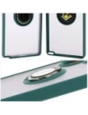 Hurtownia GSM - Etui z uchwytem na palec Bizon Case Hybrid Ring do Samsung Galaxy S25 Ultra kouřové s tmavě zeleným rámečkem - BIZ7187 - {ean13} - Hurt
