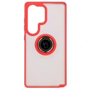 Hurtownia GSM - Bizon Case Hybrid Ring Samsung Galaxy S25 Ultra fumurie cu un cadru roșu - BIZ7189 - {ean13} - Hurt