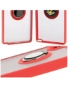 Hurtownia GSM - Etui z uchwytem na palec Bizon Case Hybrid Ring do Samsung Galaxy S25 Ultra przydymione z czerwoną ramką - BIZ7189 - {ean13} - Hurt
