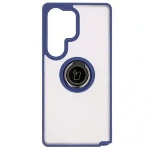 Hurtownia GSM - Bizon Case Hybrid Ring Samsung Galaxy S25 Ultra fumuriu cu un cadru bleu marin - BIZ7190 - {ean13} - Hurt